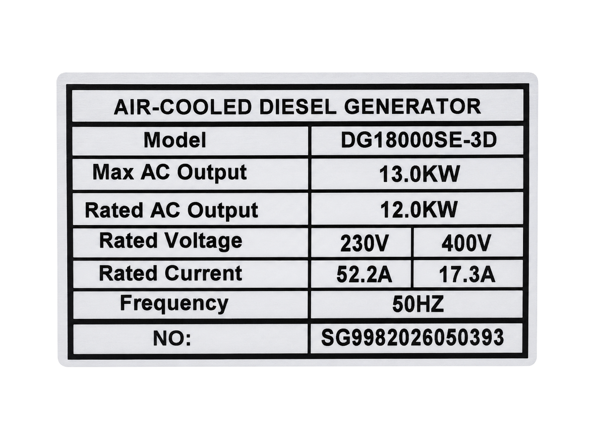 DG18000SE-3D Air-Cooled Tragbare Diesel Stromerzeuger