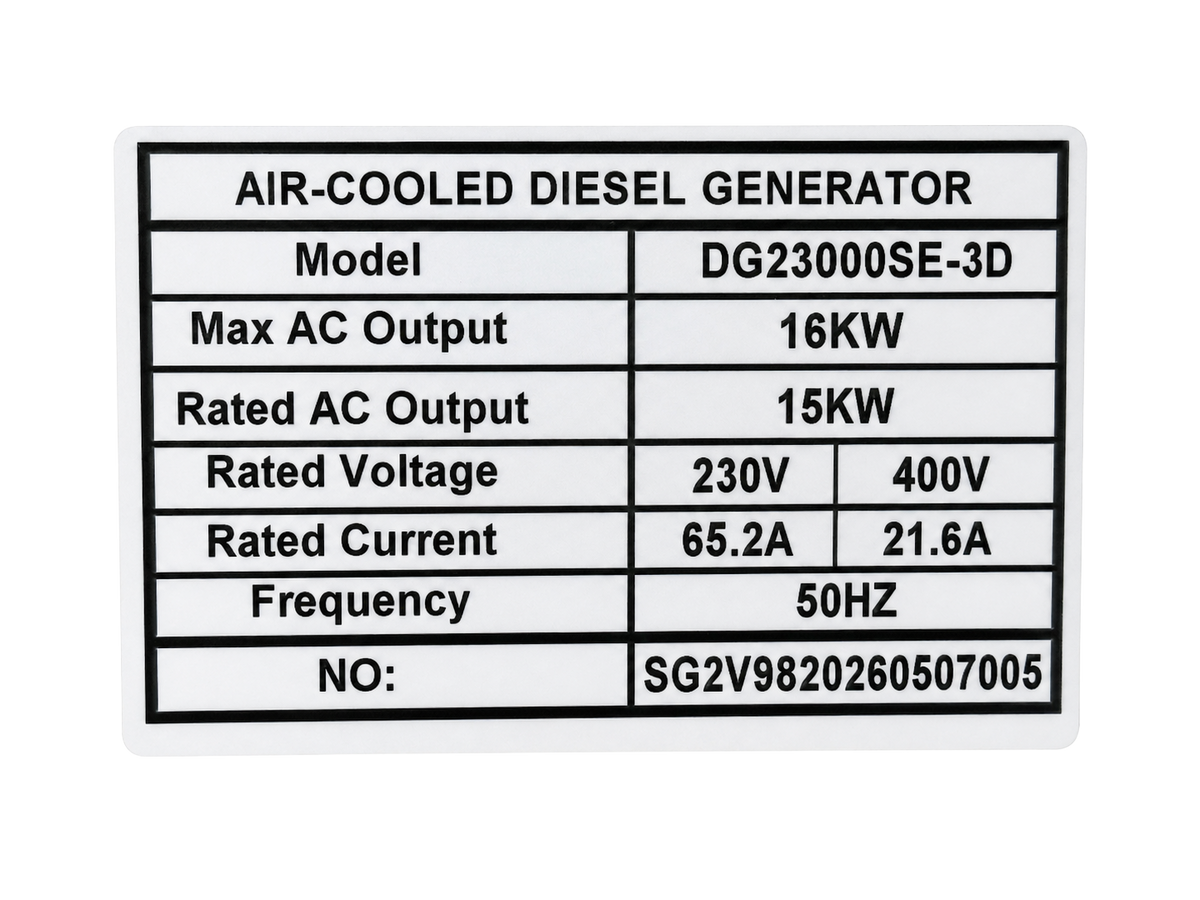DG23000SE-3D Air-Cooled Tragbare Diesel Stromerzeuger