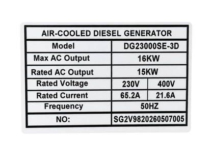 DG23000SE-3D Air-Cooled Tragbare Diesel Stromerzeuger